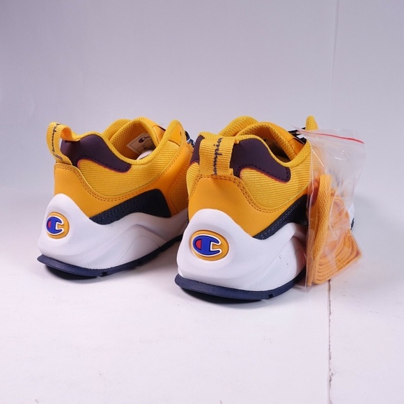 NEW Champion 93Eighteen Block Sneakers Gold/Burgundy - Picture 4 of 7